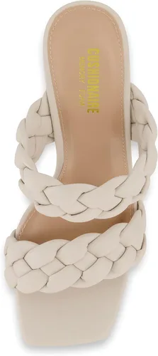 Vista 4 de CUSHIONAIRE Sandalia de plataforma trenzada Aurora para mujer + espuma viscoelástica y anchos disponibles