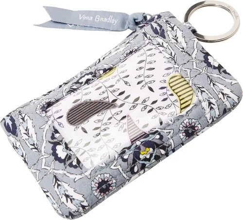 Vista 4 de Vera Bradley Cartera de algodón con cremallera para identificación para mujer