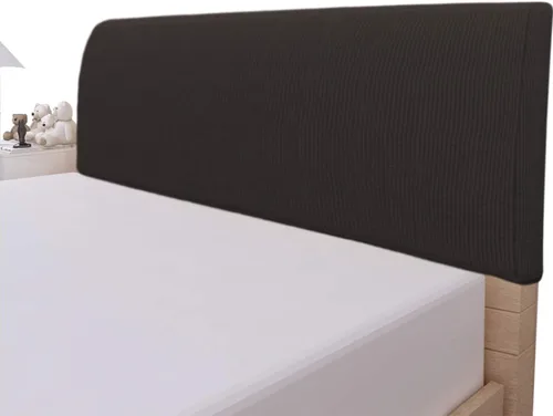 Vista 19 de Easy-Going Funda elástica para cabecera de cama, funda de cabecera de cama cuadrada pequeña, de jacquard, a prueba de polvo, para dormitorio Negro