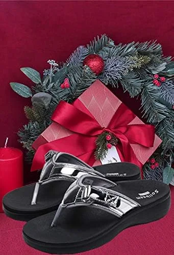 Vista 5 de SOLLBEAM Sandalias ortopédicas originales para mujer, estilo tanga con soporte de arco