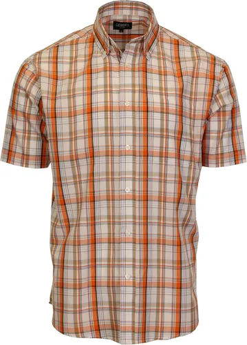 Vista 10 de Gioberti Men's Casual Plaid Button Down Short Sleeve Shirt 1162 - Royal / Negro / Gris