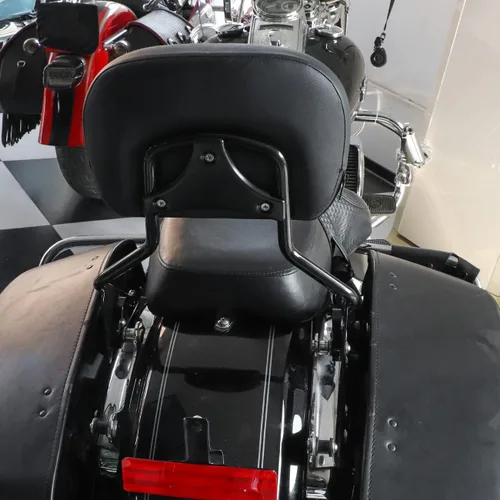 Vista 4 de AUFER Respaldo vertical desmontable del pasajero con almohadilla de respaldo compatible con Touring Road King Street Glide Electra Glide Road Glide