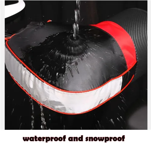 Vista 2 de Mangueras universales para manillar de motocicleta, compatibles con invierno, calentadores de manos para motos de nieve, guantes protectores