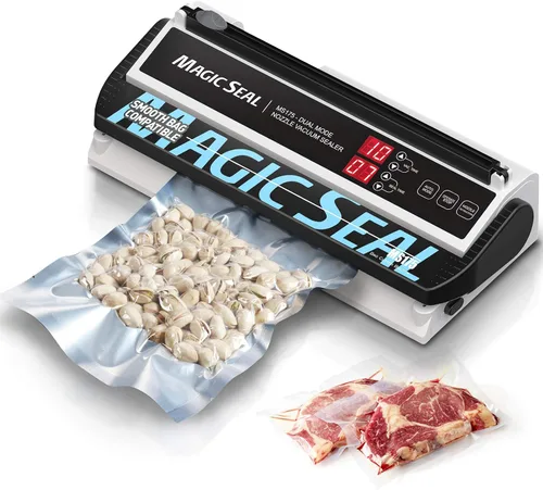 Vista 2 de Magic Seal Sellador al vacío + rollos de bolsa plana lisa (12 x 50 pies-2 rollos)