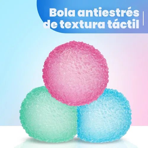 Vista 6 de 3 bolas antiestrés para adultos, bola blanda sensorial con textura de gel de memoria para niños y adultos, ejercicios de mano, regalos de fiesta