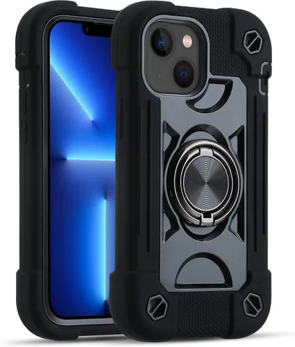Vista 67 de MARKILL Funda compatible con iPhone Air de 6.5 pulgadas 2025 con soporte de anillo giratorio de 360 grados, protección contra caídas de grado