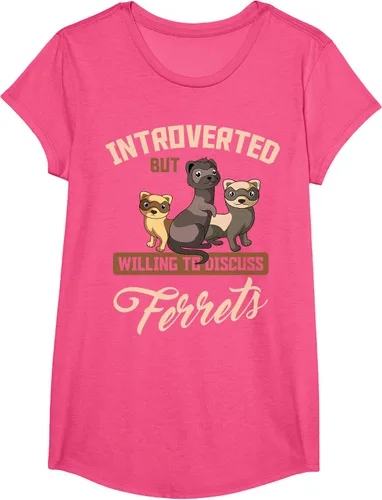 Vista 64 de Camiseta para amantes de los animales de los hurones, Negro, S
