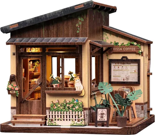Vista 16 de Fsolis Kit de rincón de libro japonés - Kit de casa en miniatura de bricolaje