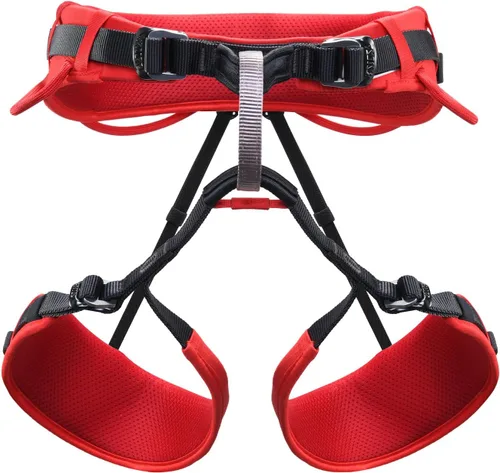 Vista 11 de KAILAS B4 Arnés de escalada en roca para hombre, arnés de techo, cinturón de seguridad, equipo de escalada ajustable, alpinismo, ligero Naranja