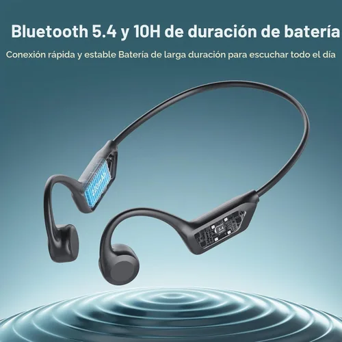 Vista 4 de Auriculares de conducción ósea, auriculares de oído abierto, inalámbricos Bluetooth con micrófono, sonido superior, 10 horas de reproducción, ajuste