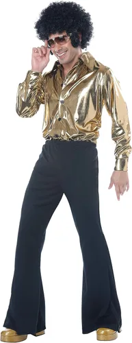 Vista 2 de California Costumes Disfraz de discoteca King de talla grande Oro