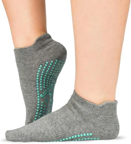 Vista 7 de ELUTONG Calcetines antideslizantes para yoga pilates 4 pares de calcetines adhesivos de ballet entrenamiento hospital para mujer