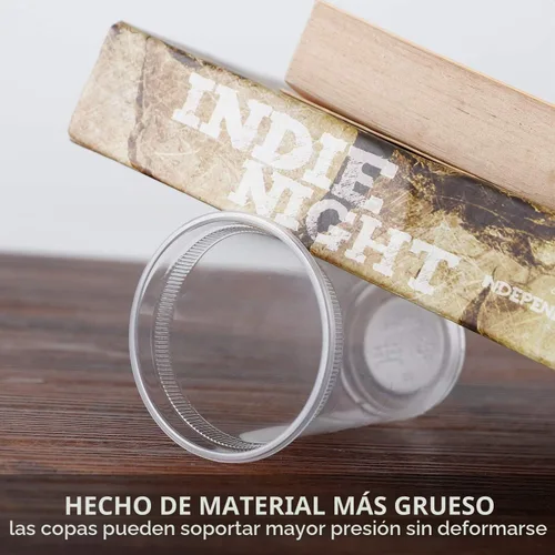 Vista 2 de Vasos de plástico, paquete de 100 vasos de plástico transparente de 12 onzas desechables de 12 onzas para el hogar, oficina, al aire libre, picnic
