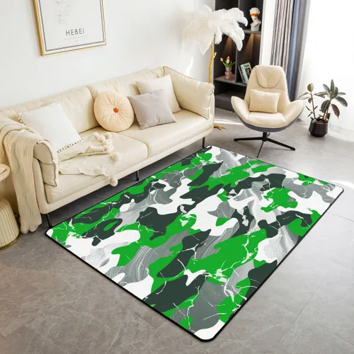 Vista 17 de Feelyou Tapete de jacquard para interiores para niños y niñas, 3 x 5, patrón floral, alfombra de sala de estar, alfombra de decoración floral ultra