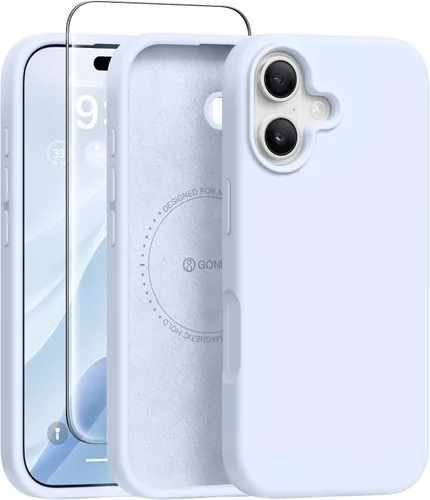 Vista 288 de GONEZ Funda magnética para iPhone 12 Case / 12 Pro Case, compatible con MagSafe, [protector de pantalla + protector de lente de cámara], funda