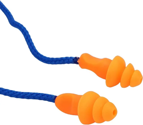 Vista 6 de ASHATA Auriculares Bluetooth con banda para el cuello, IPX5, a prueba de agua, 200 mAh, recargable, para taller de construcción (azul)