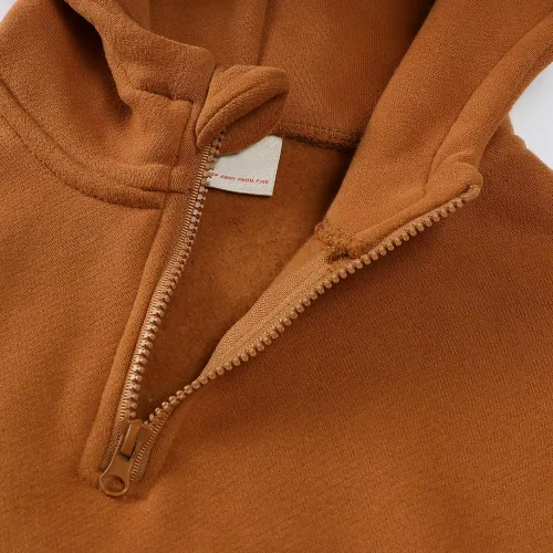 Vista 2 de Conjunto de 2 piezas de sudadera con capucha y forro polar cepillado para niños y niñas + pantalones