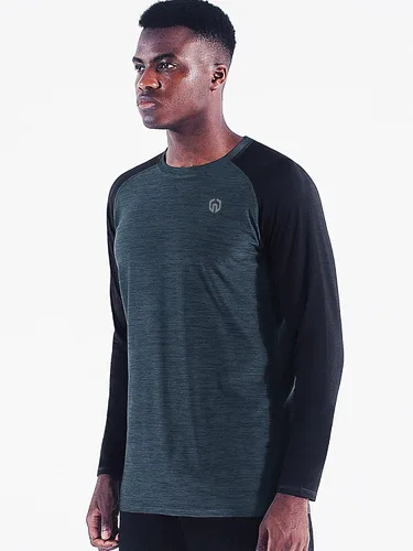 Vista 2 de NELEUS Camisetas deportivas de manga larga Dry Fit para hombre