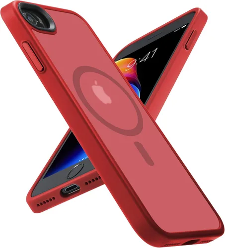 Vista 7 de Yriklso Funda magnética para iPhone SE 2022/iPhone SE 2020/iPhone 8 (4.7 pulgadas), imanes integrados compatibles con MagSafe, transparente