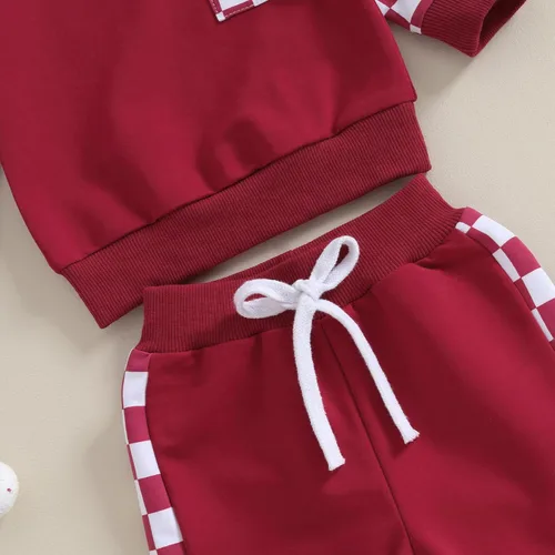 Vista 5 de BeQeuewll Ropa para bebé niña, trajes de otoño e invierno, sudadera de manga larga, sudadera y pantalones para niños pequeños