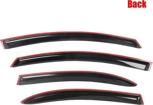 Vista 6 de Viseras laterales ahumadas para vidrios de auto Honda IKON MOTORSPORTS, Acrylic, Smoke Tinted, Sun Rain Wind Guards Shield Vent, Wind Deflector