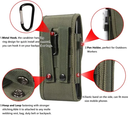 Vista 2 de Funda para cinturón de teléfono móvil para Samsung Note20, Note20 Ultra, Note10 Lite, S21+, S21 Ultra, Riñonera para exteriores, para iPhone 12 Pro