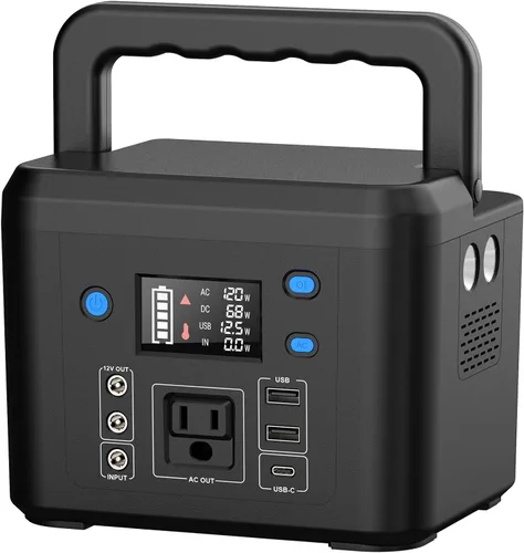 Vista 12 de powkey Estación de energía para portátil 30000mAh 100W Cargador portátil PD 3.0 Carga rápida 96Wh LiFePO4 Banco de energía con cable USB-C, batería