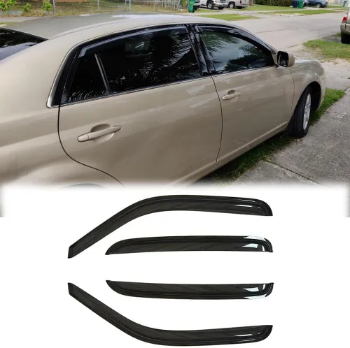 Vista 3 de Deflector de viento para ventana lateral impermeable 94043, 4 piezas de repuesto protector contra la lluvia, visera de ventana para Toyota Avalon