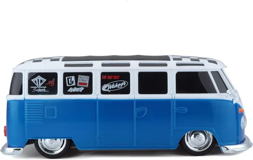 Vista 13 de Maisto 1:24 RC VW Van Samba 2.4GHZ Vehículo de control remoto, blanco/azul (81529-00000009)