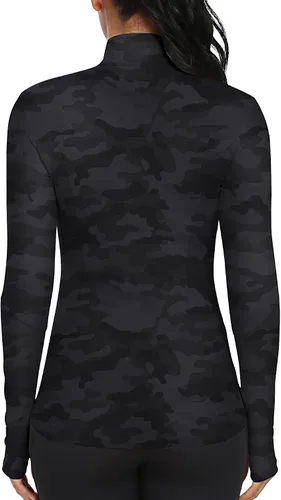 Vista 4 de GYM RAINBOW Chaqueta de entrenamiento para mujer con cremallera completa corte entallado ligera para atletismo correr deportes chamarra deportiva