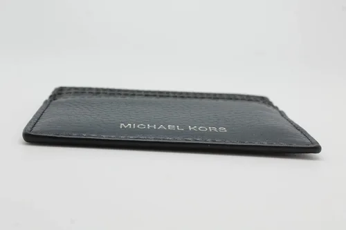 Vista 4 de Michael Kors Funda para tarjetas altas Cooper para hombre, color negro y azul marino