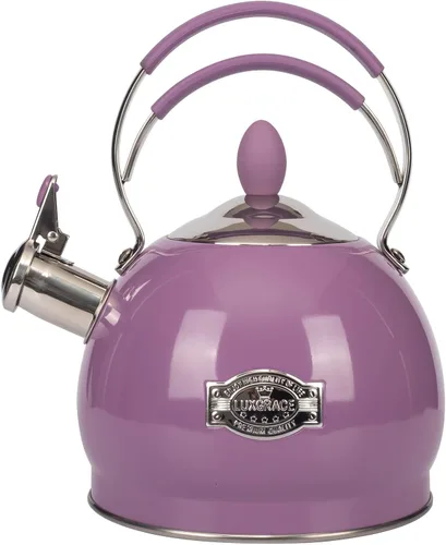 Vista 9 de Tetera Silbante de Acero Inoxidable, Tetera para Estufa de Inducción, Olla para Té de Ebullición Rápida para Calentar Agua 2.6 Cuartos