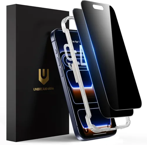 Vista 14 de UNBREAKcable Paquete de 2 protectores de pantalla de privacidad para iPhone 11 Pro Max/Xs Max, vidrio templado inastillable