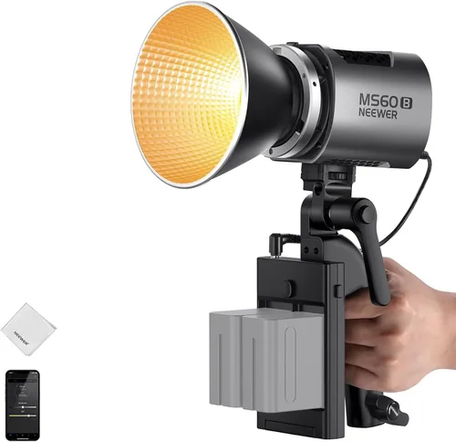 Vista 11 de NEEWER 60W Mini Luz de Vídeo LED con Batería de 50Wh/Carga Rápida PD de 100W, Control APP/2.4G/NFC, Iluminación Continua de Estudio COB Ajustable