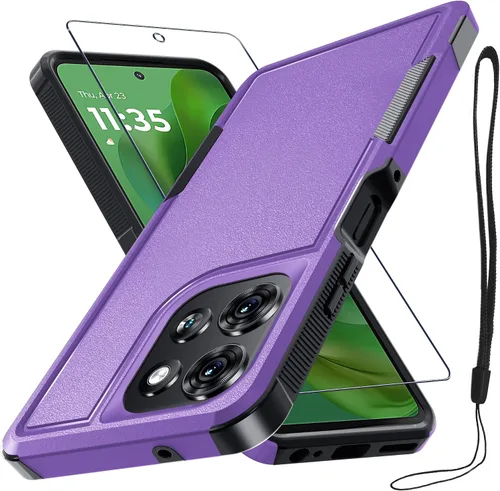Vista 48 de Funda compatible con Moto G 5G 2024, cuerpo completo, resistente, resistente, a prueba de golpes, con correa de cordón, protector de pantalla
