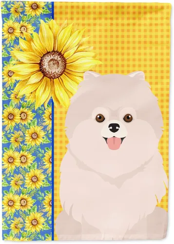 Vista 186 de Caroline's Treasures WDK5313GF Bandera de jardín con diseño de girasoles de verano, color negro y tostado, Airedale Terrier para buzón, bandera