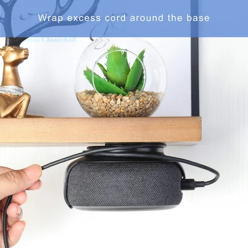 Vista 5 de Soporte de pared para 3ª generación, accesorios que ahorran espacio, gestión de cables integrada para altavoces inteligentes Dot (3ª generación)