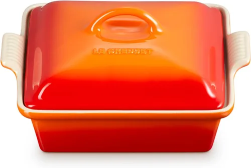 Vista 9 de Le Creuset Cacerola cuadrada cubierta de gres Heritage, 2.36L (9"), Sal Marina Sea Salt