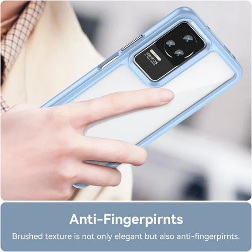 Vista 5 de Funda transparente para Redmi K50, Redmi K50 Pro/Redmi K60E con protector de pantalla, antiarañazos, a prueba de golpes, de policarbonato duro