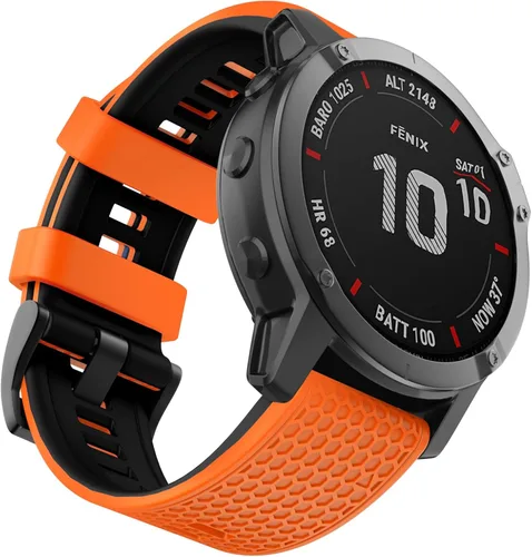 Vista 8 de OVERSTEP Correas de ajuste rápido de 0.866 in para Garmin Fenix 5/Fenix 6/Fenix 7, correa de repuesto de silicona suave compatible con Garmin