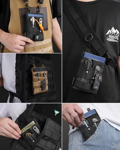 Vista 5 de Bolsa de herramientas VIPERADE VE3, organizador de bolsillo, bolsa de cinturón de nailon con 4 bolsillos de almacenamiento de herramientas, bolsa