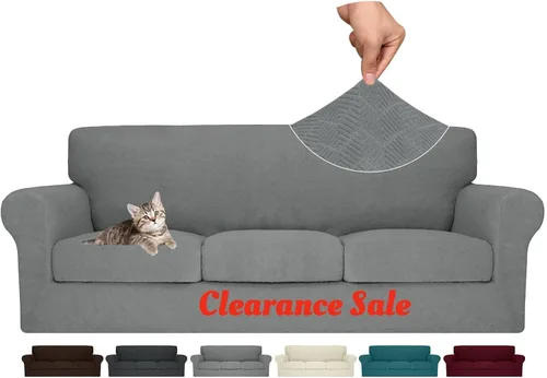 Vista 105 de MAXIJIN 2 piezas de fundas para silla con brazos, funda para silla de sofá para sala de estar, funda elástica para perros para una silla con 1 cojín