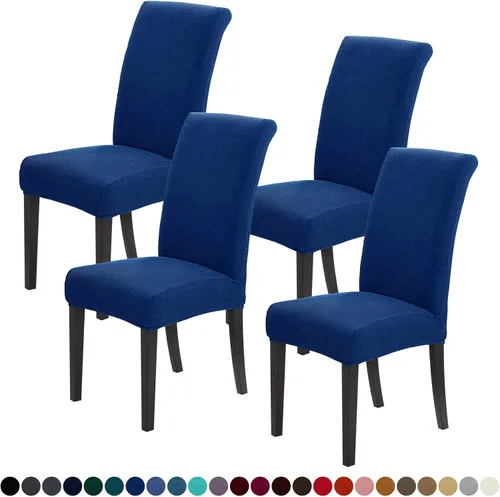 Vista 47 de Joccun - Juego de 2 fundas para sillas de comedor, fundas elásticas para sillas de comedor, fundas de asiento para sillas de comedor, funda de Negro