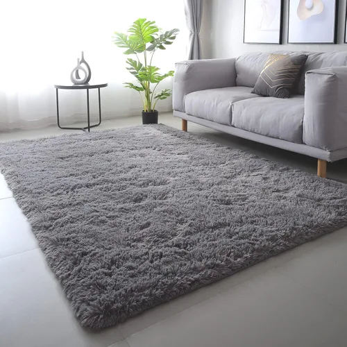 Vista 57 de Alfombra redonda beige para dormitorio: alfombra suave y esponjosa de 4 x 4 pies para sala de estar, alfombra redonda de felpa peluda
