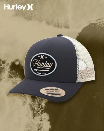 Vista 7 de Hurley Gorra de béisbol resistente al agua para hombre - Beach Break Trucker
