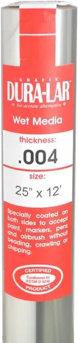 Vista 43 de Grafix Dura-Lar Película, 0.002 in, Plata, 54 in x 12 ft