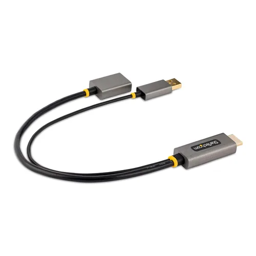 Vista 5 de StarTech - Cable HDMI 2.0 a DP 1.2 activo de 1 pie, 4K 60Hz, HDR, alimentado por USB