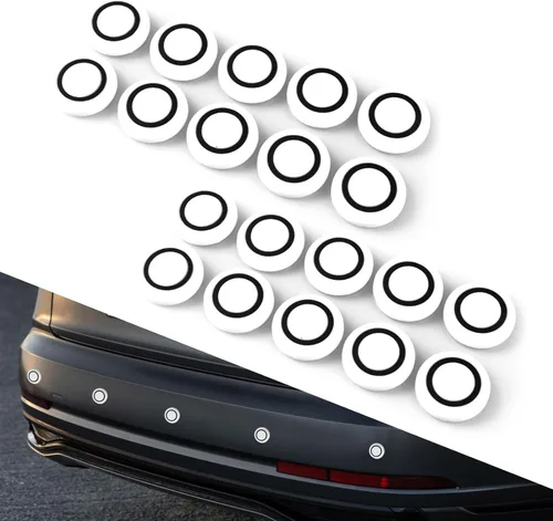 Vista 7 de ZKFAR 20 calcomanías protectoras de puntos anticolisión para puerta de automóvil, protector de parachoques de vehículo, almohadilla autoadhesiva
