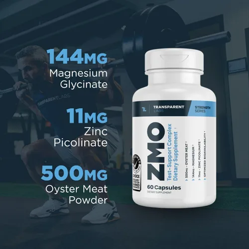 Vista 6 de Transparent Labs ZMO - Constructor muscular para hombres y mujeres con zinc, glicinato de magnesio y polvo de ostras para la recuperación muscular