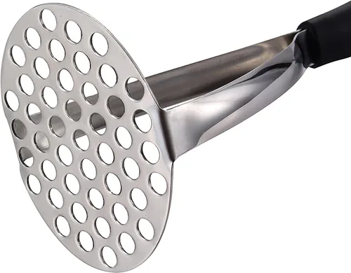 Vista 3 de Joyoldelf Triturador de papas de acero inoxidable resistente, herramienta de cocina integrada profesional y triturador de alimentos con mango